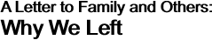 A Letter to Family and